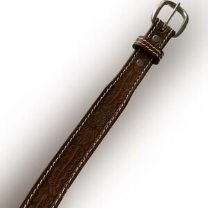 Brown Belt with Silver Buckle